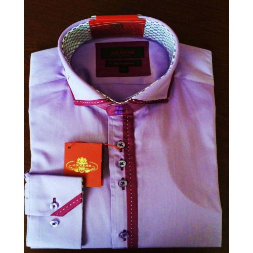 Axxess Lilac Slim Fit Pure Cotton Dress Shirt AX0015